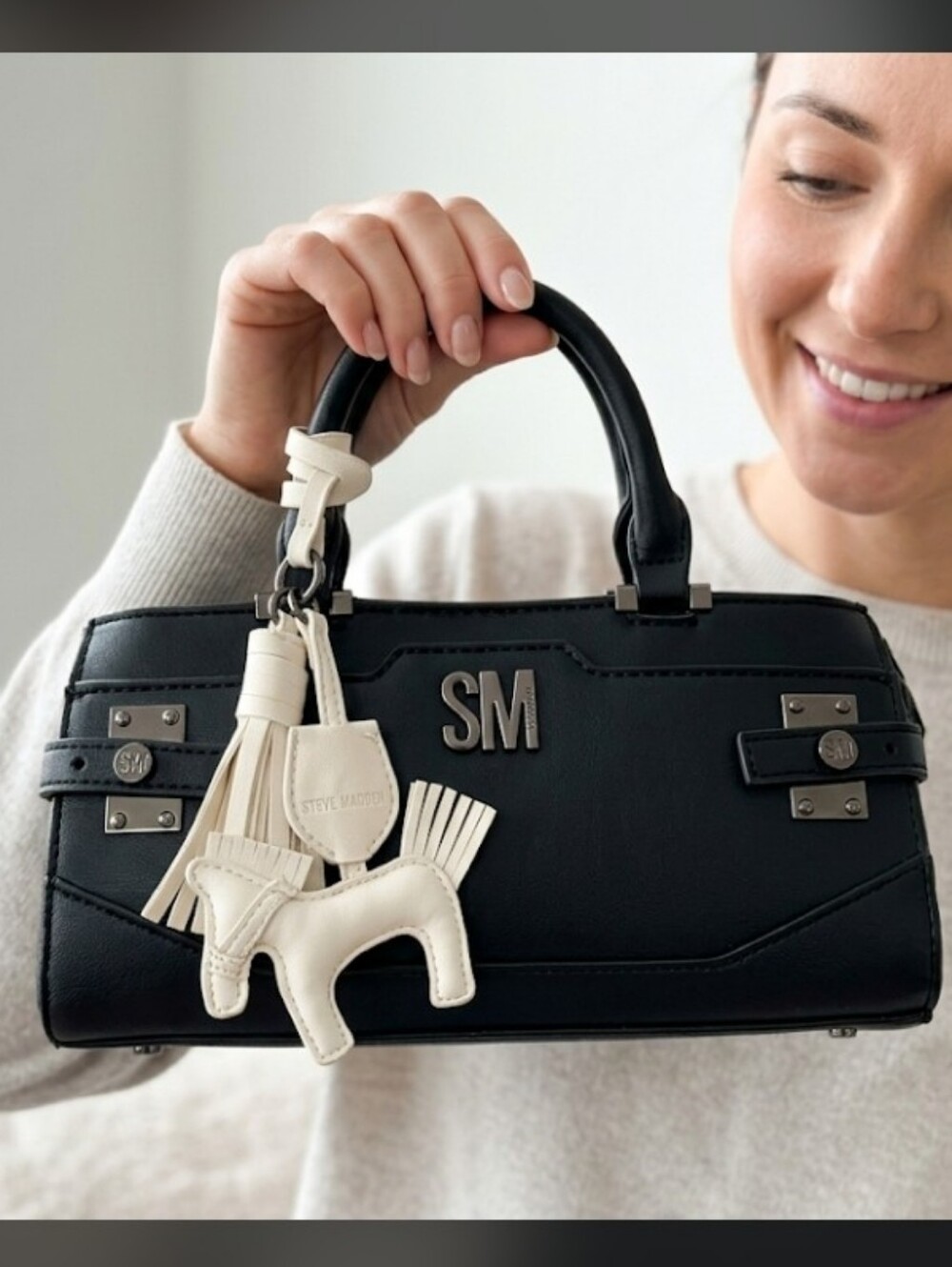 Steve Madden Bmead Black Satchel - Brand NWT (No Strap)